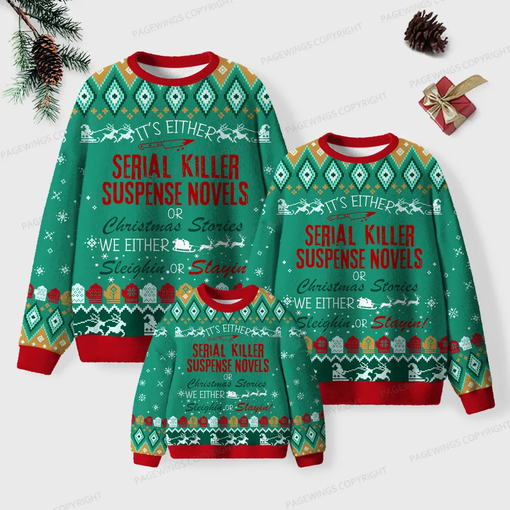 Pagewings We Either Sleigh Or Slay Unisex Ugly Knit Sweatshirt