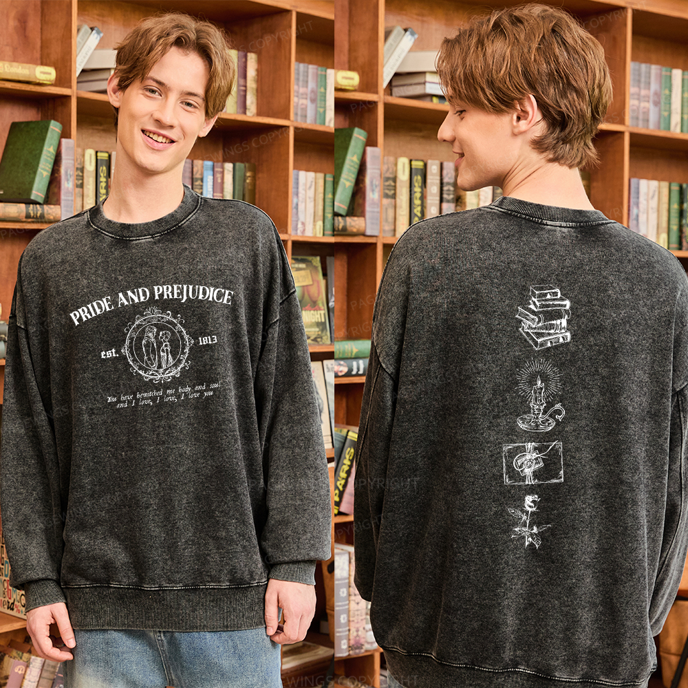 Pagewings You Have Bewitched Me Body And Soul Unisex Washed Sweatshirt