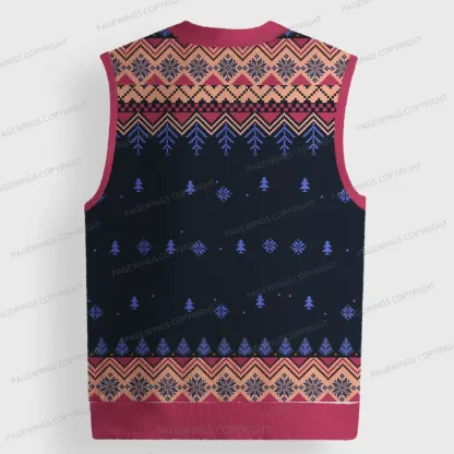Pagewings Sci-Fi Book Lover Unisex V-Neck Ugly Knit Vest