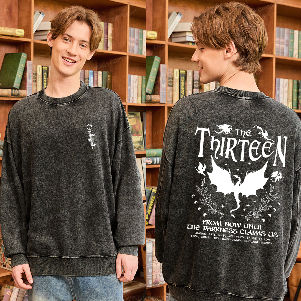 Pagewings The Thirteen Unisex Washed Sweatshirt