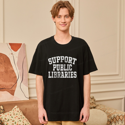 Pagewings Support Public Libraries Unisex Classic T-shirt