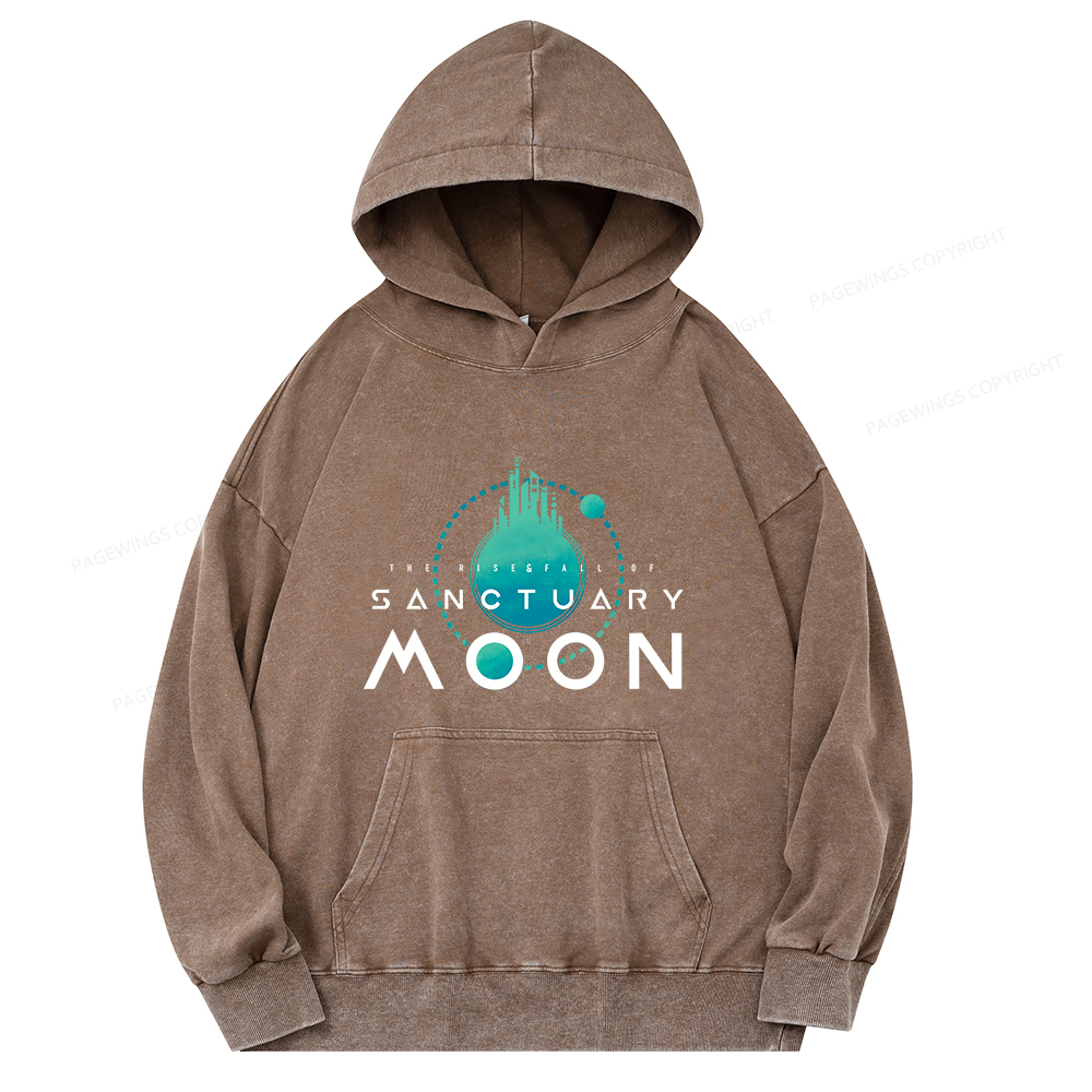 Pagewings Sanctuary Moon Unisex Washed Hoodie