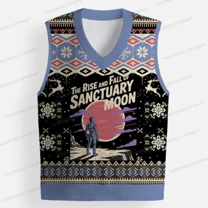 Pagewings The Rise And Fall Of Sanctuary Moon Unisex V-Neck Ugly Knit Vest