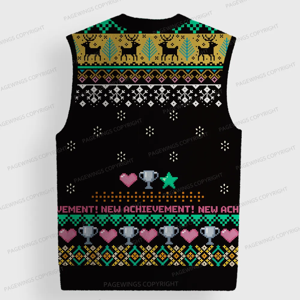 Pagewings New Achievement Unisex V-Neck Ugly Knit Vest