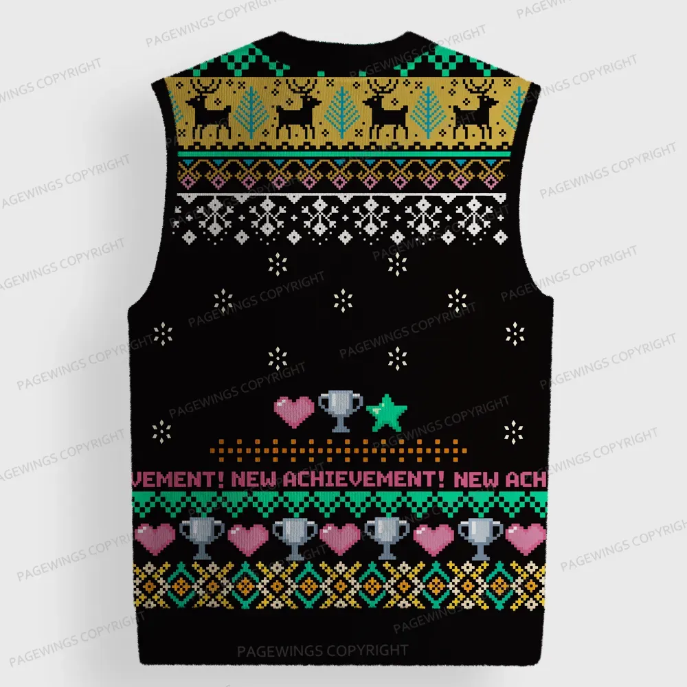 Pagewings New Achievement Unisex V-Neck Ugly Knit Vest