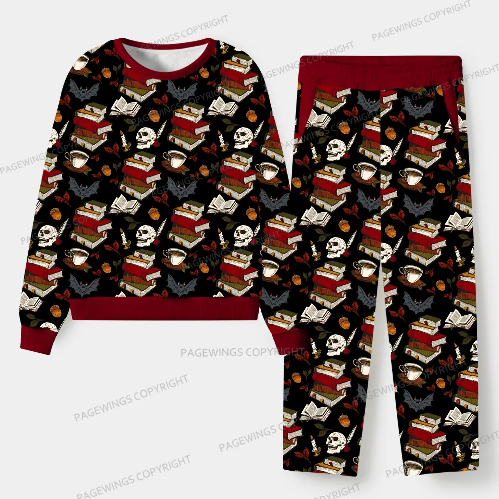 Pagewings Read Books Stay Weird Unisex Flannel Pajama Set