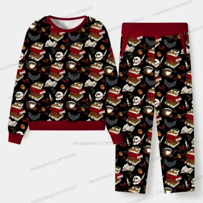 Pagewings Read Books Stay Weird Unisex Flannel Pajama Set