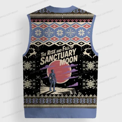 Pagewings The Rise And Fall Of Sanctuary Moon Unisex V-Neck Ugly Knit Vest