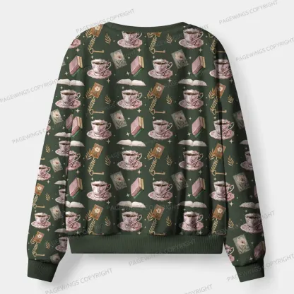 Pagewings Cozy Autumn Reading Unisex Flannel Pajama Set