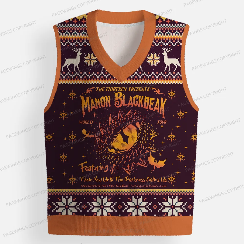 Pagewings The Thirteen Unisex V-Neck Ugly Knit Vest