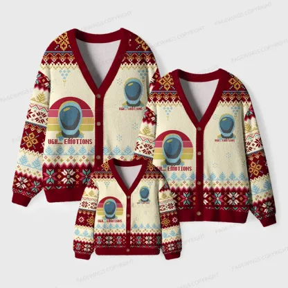 Pagewings Emotions Unisex Ugly Cardigan Sweaters