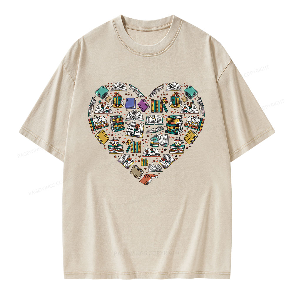 Pagewing Book Lovers Unisex Washed T-shirt