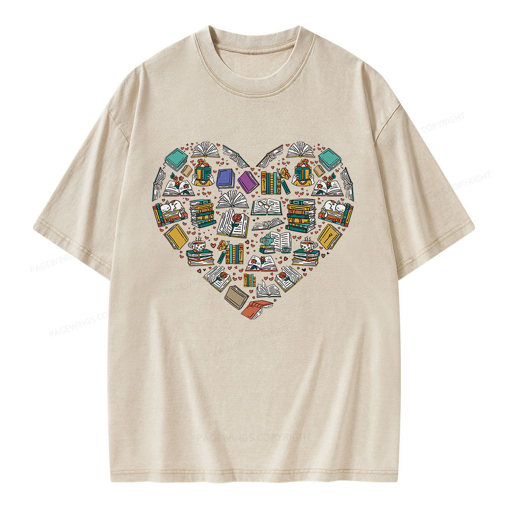 Pagewing Book Lovers Unisex Washed T-shirt
