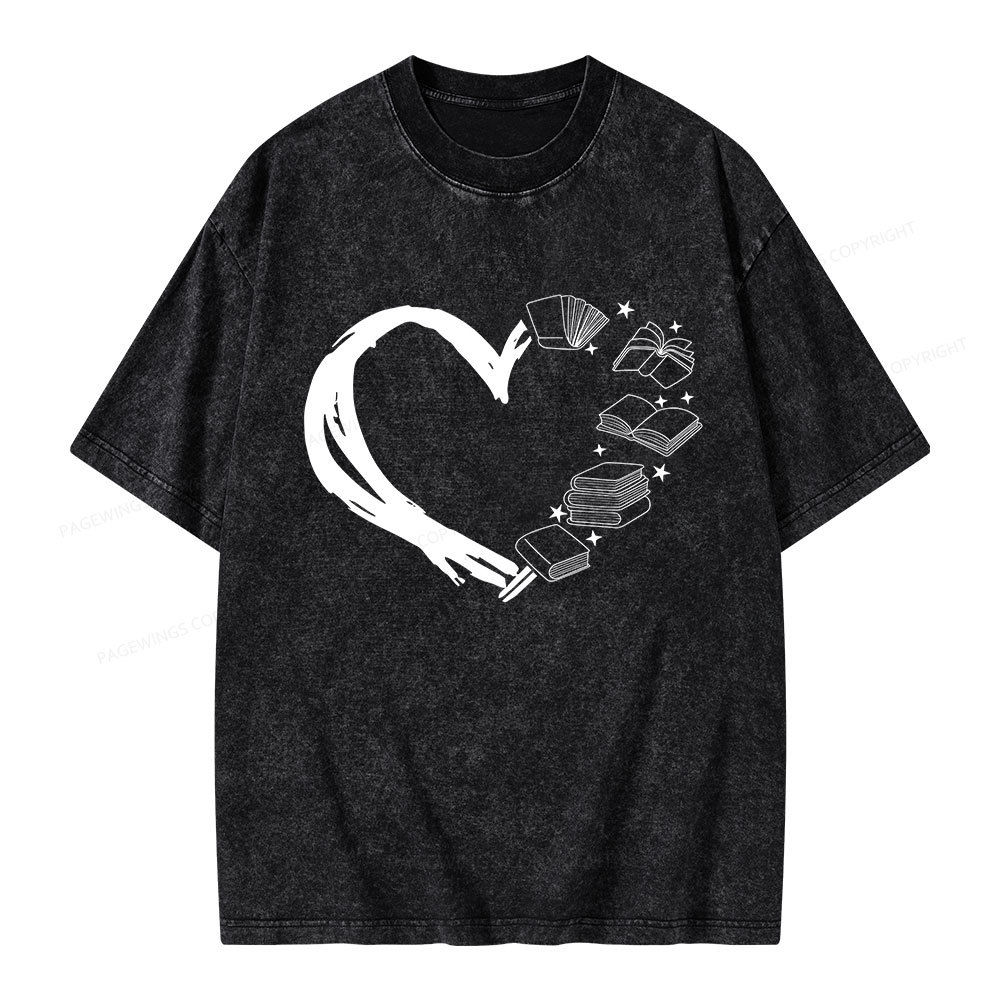 Pagewing Love of Books Unisex Washed T-shirt