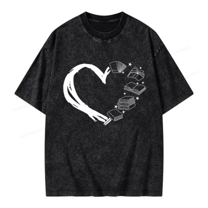 Pagewing Love of Books Unisex Washed T-shirt