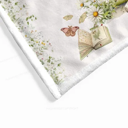 Pagewings There's No Such Thing As Too Many Books Flannel Blanket