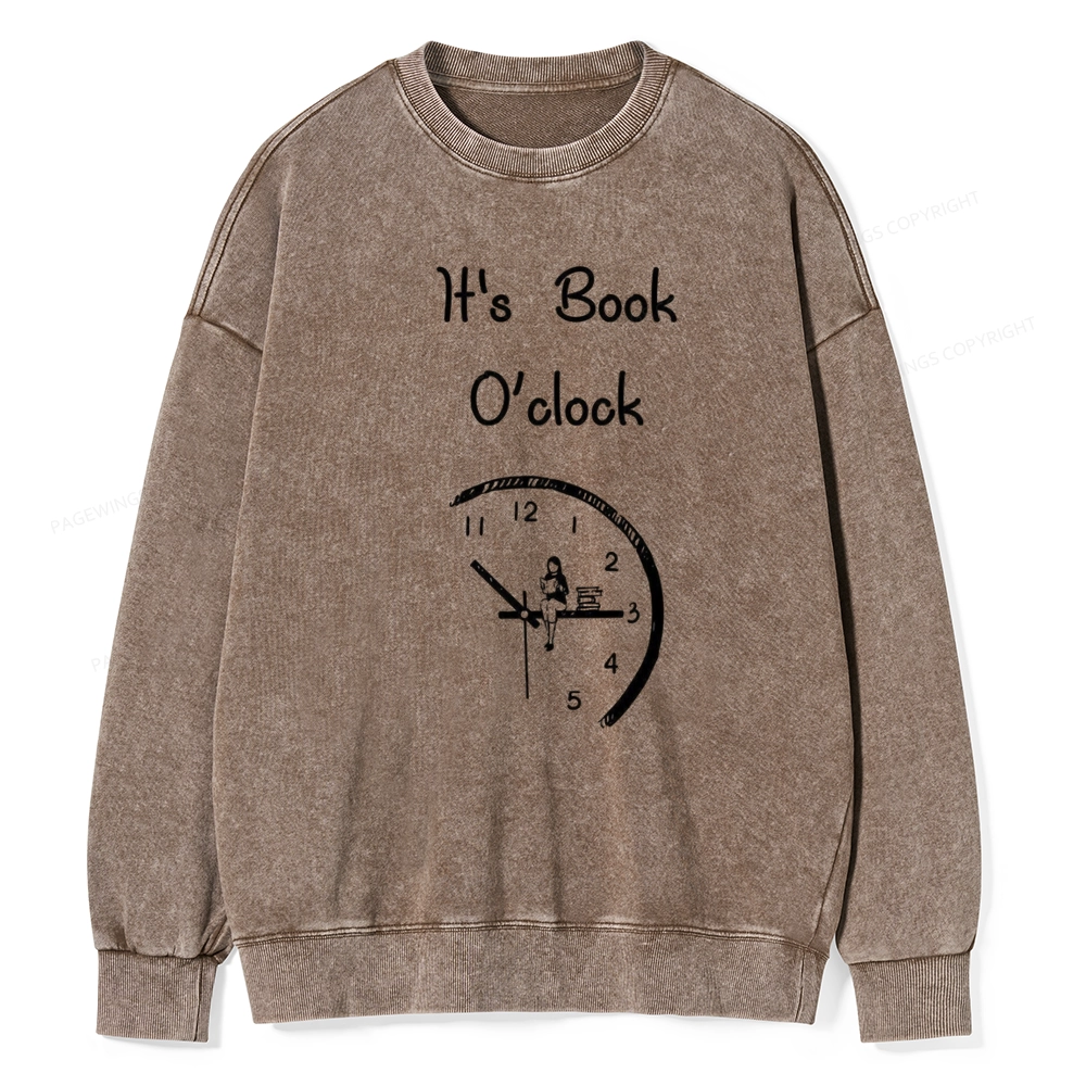 Pagewings Book Brainy Buddy Unisex Washed Sweatshirt