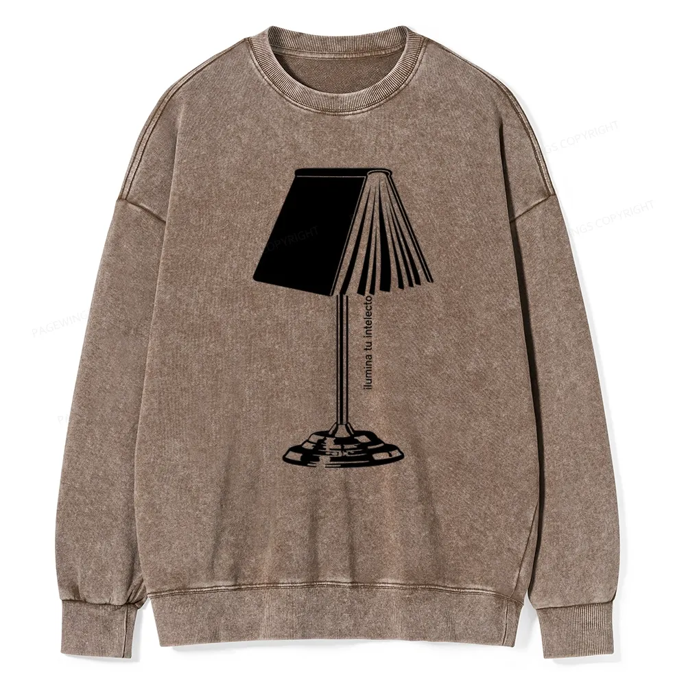 Pagewings Ilumina Tu Intelecto Unisex Washed Sweatshirt