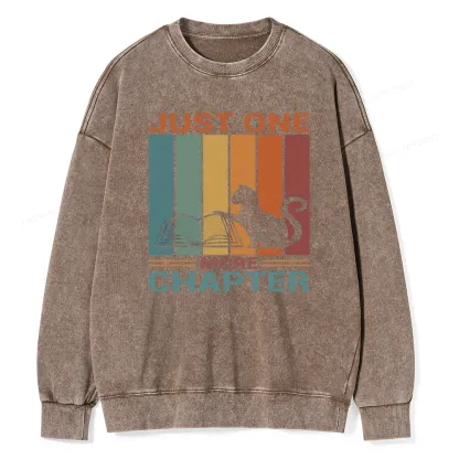 Pagewings Just One More Chapter Book Unisex Washed Sweatshirt
