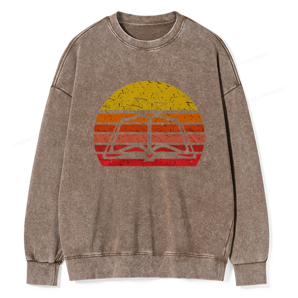 Pagewings Vintage Book Reading Lover Unisex Washed Sweatshirt