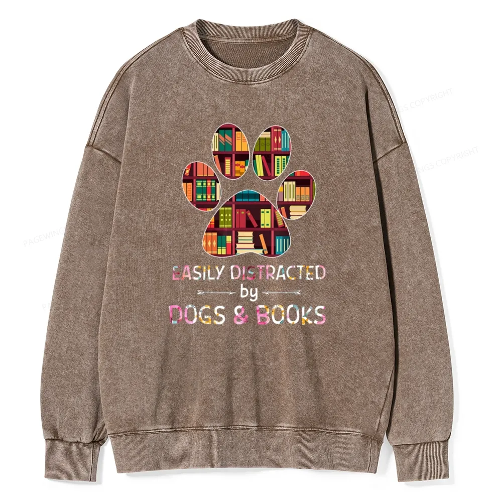 [Copy]Pagewings Mouse Tail's Book Club Unisex Washed Sweatshirt