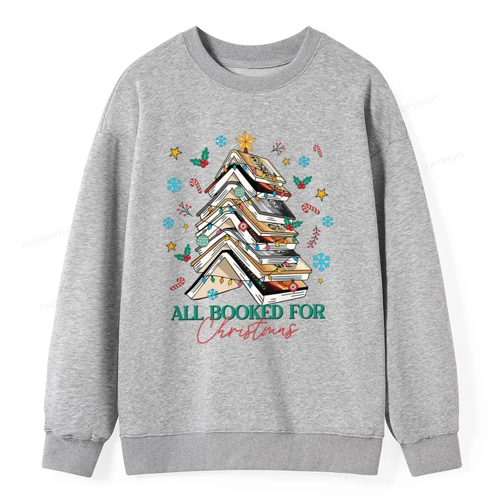 Pagewings Fourth Wing All Booked For Christmas Unisex Classic Sweatshirt