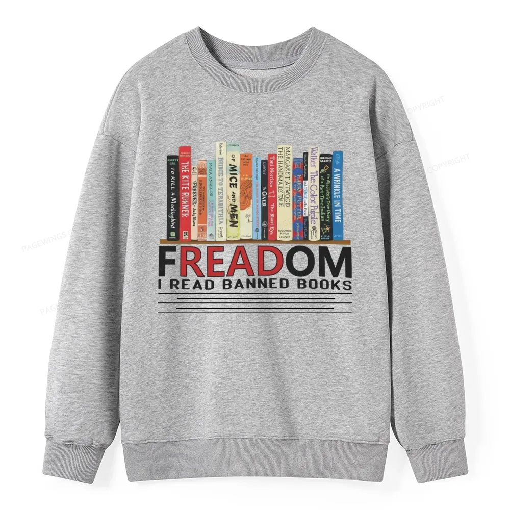Pagewings Freadom I Read Banned Books Unisex Classic Sweatshirt