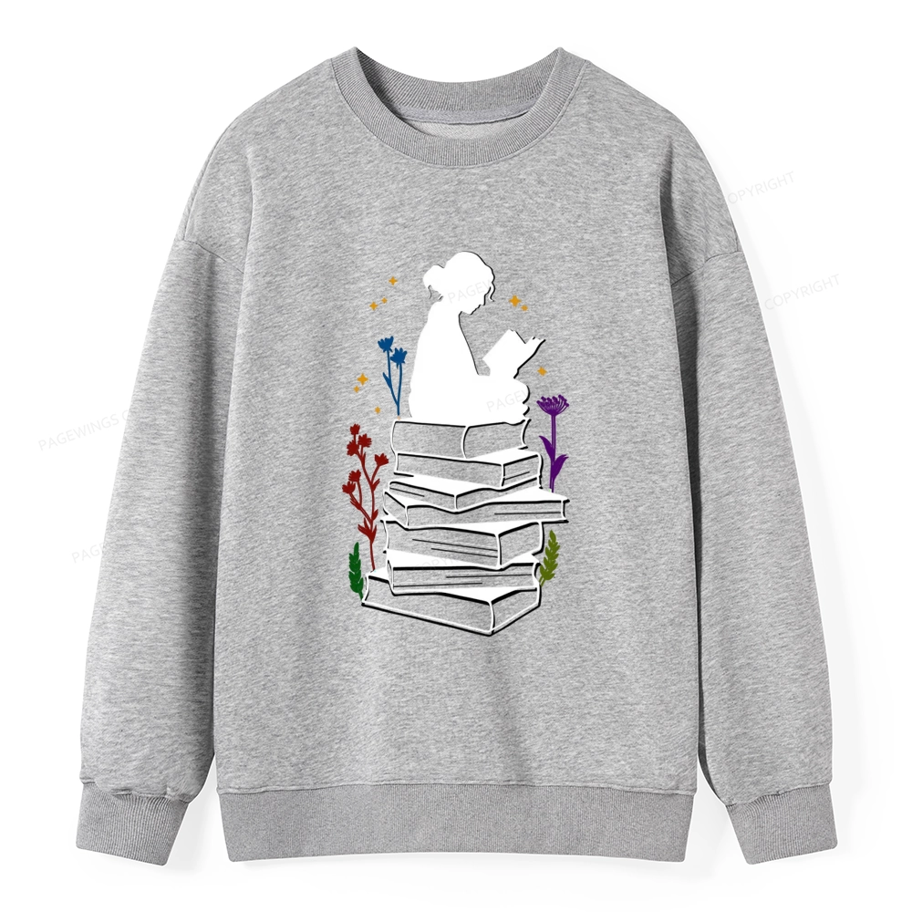 Pagewings Girl Reading Unisex Classic Sweatshirt