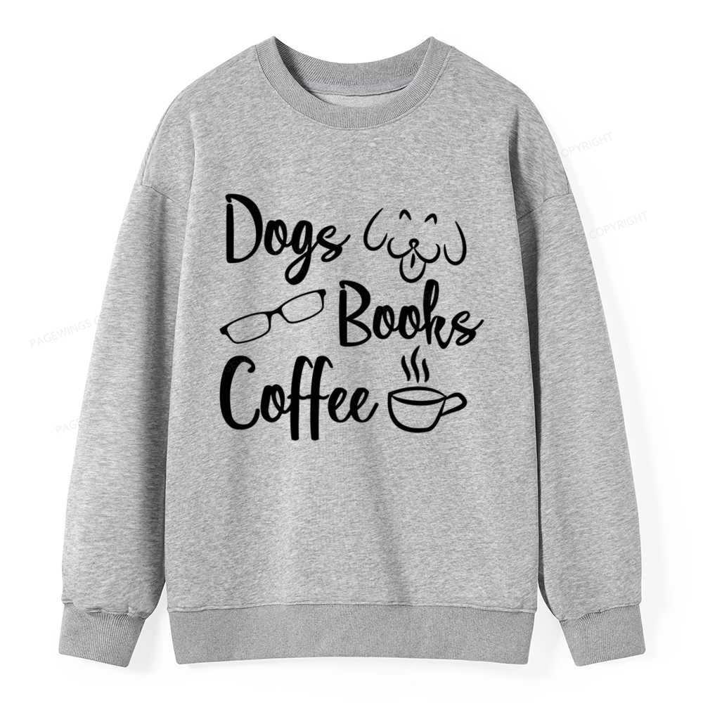 Pagewings Dogs Books Coffee Unisex Classic Sweatshirt