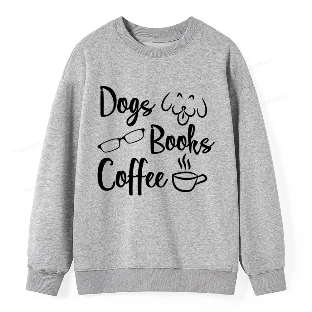 Pagewings Dogs Books Coffee Unisex Classic Sweatshirt