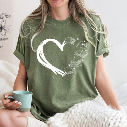 Pagewing Love of Books Unisex Washed T-shirt