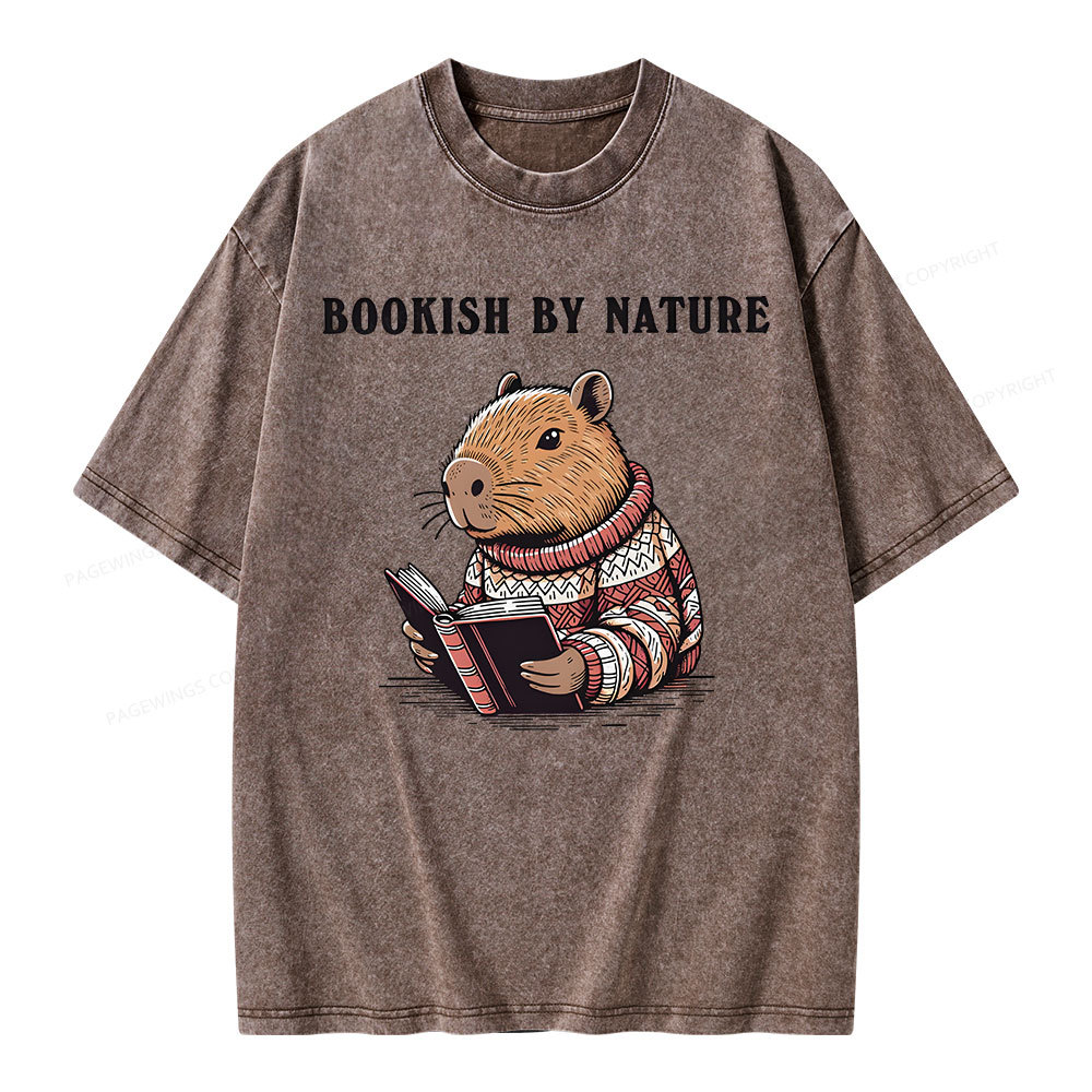 Pagewings A Book Bookish By Nature Unisex Washed T-shirt