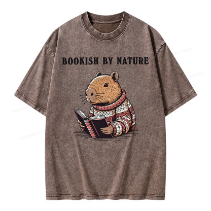 Pagewings A Book Bookish By Nature Unisex Washed T-shirt