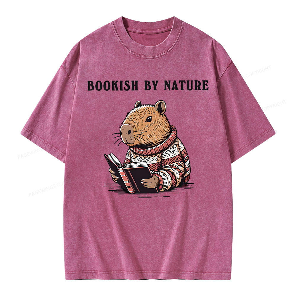 Pagewings A Book Bookish By Nature Unisex Washed T-shirt