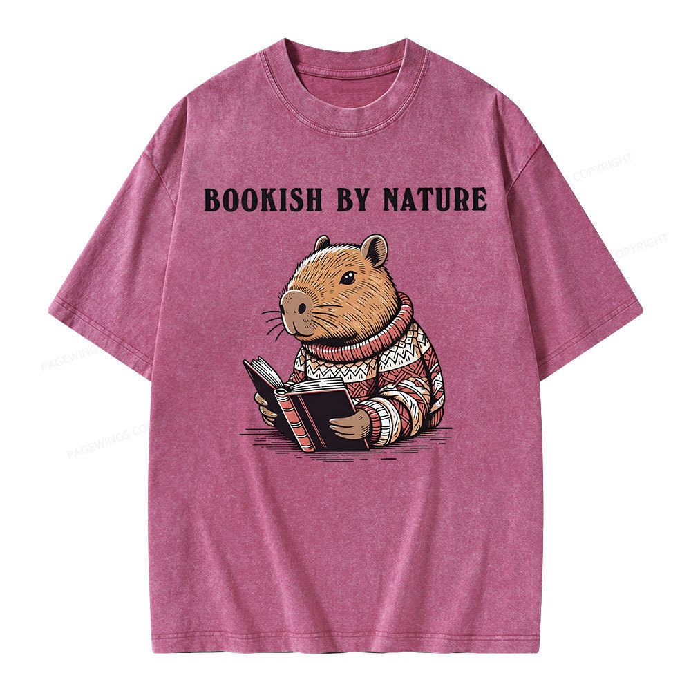 Pagewings A Book Bookish By Nature Unisex Washed T-shirt