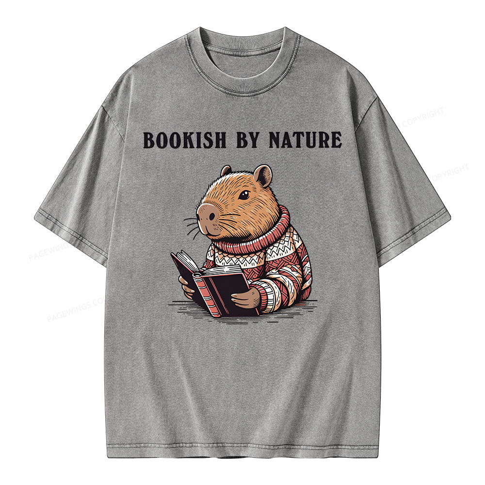 Pagewings A Book Bookish By Nature Unisex Washed T-shirt