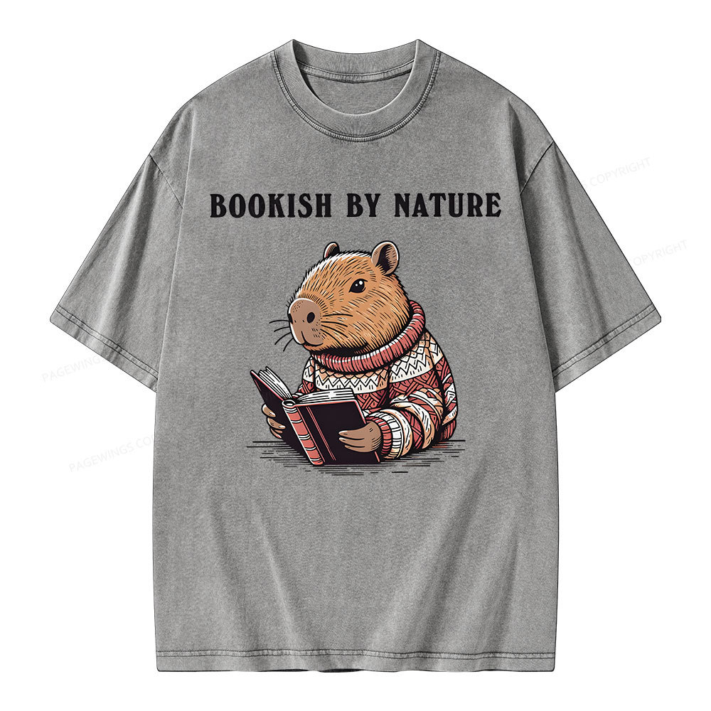 Pagewings A Book Bookish By Nature Unisex Washed T-shirt