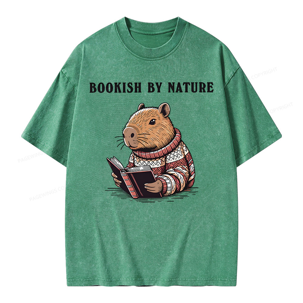 Pagewings A Book Bookish By Nature Unisex Washed T-shirt