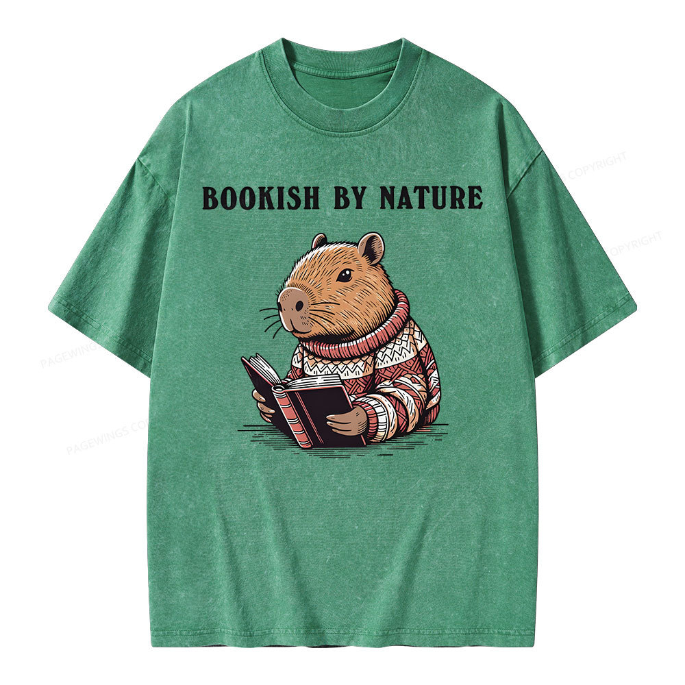 Pagewings A Book Bookish By Nature Unisex Washed T-shirt