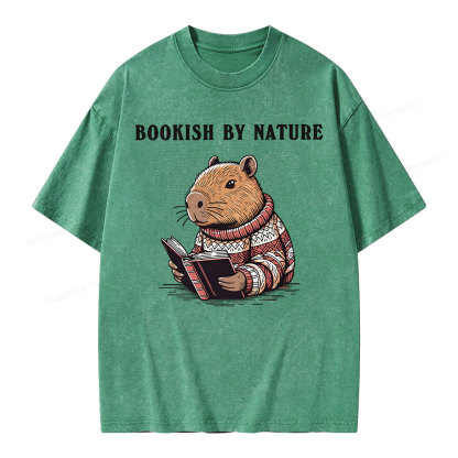 Pagewings A Book Bookish By Nature Unisex Washed T-shirt