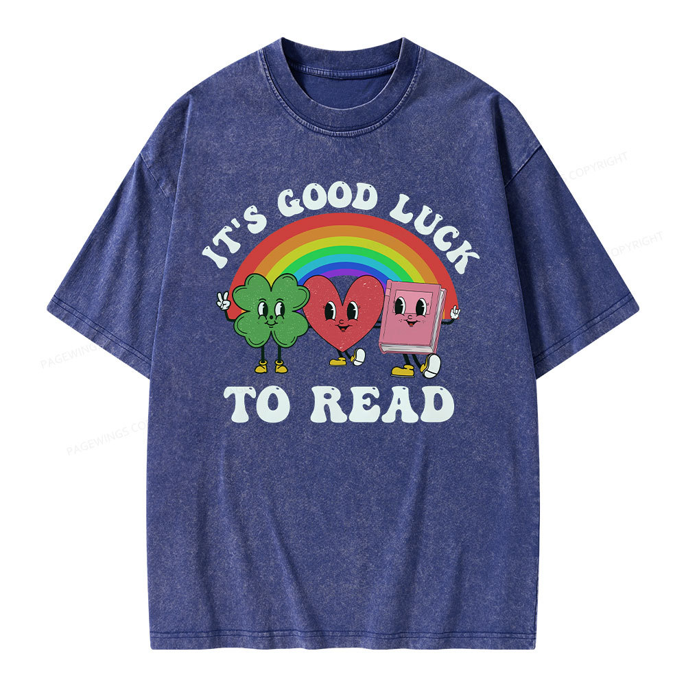 Pagewings St. Patrick's Day Librarian Unisex Washed T-shirt