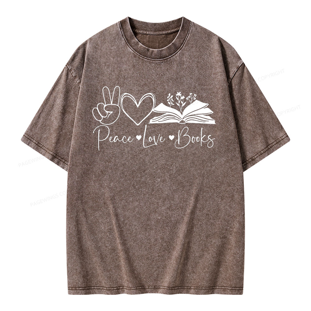 Pagewings Lucky Book Unisex Washed T-shirt