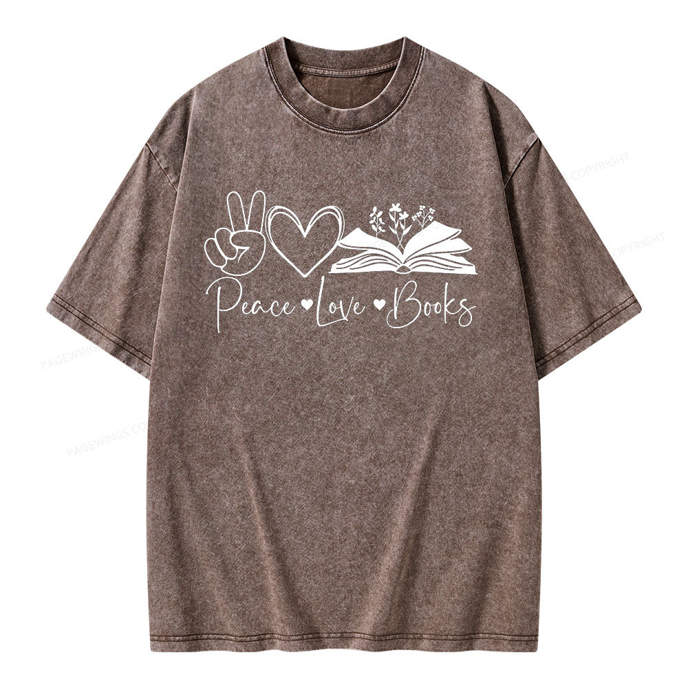 Pagewings Lucky Book Unisex Washed T-shirt