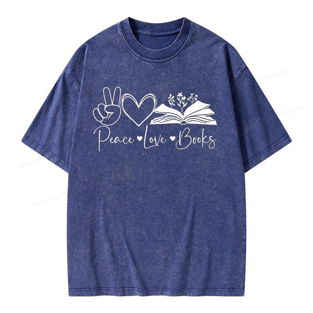 Pagewings Lucky Book Unisex Washed T-shirt