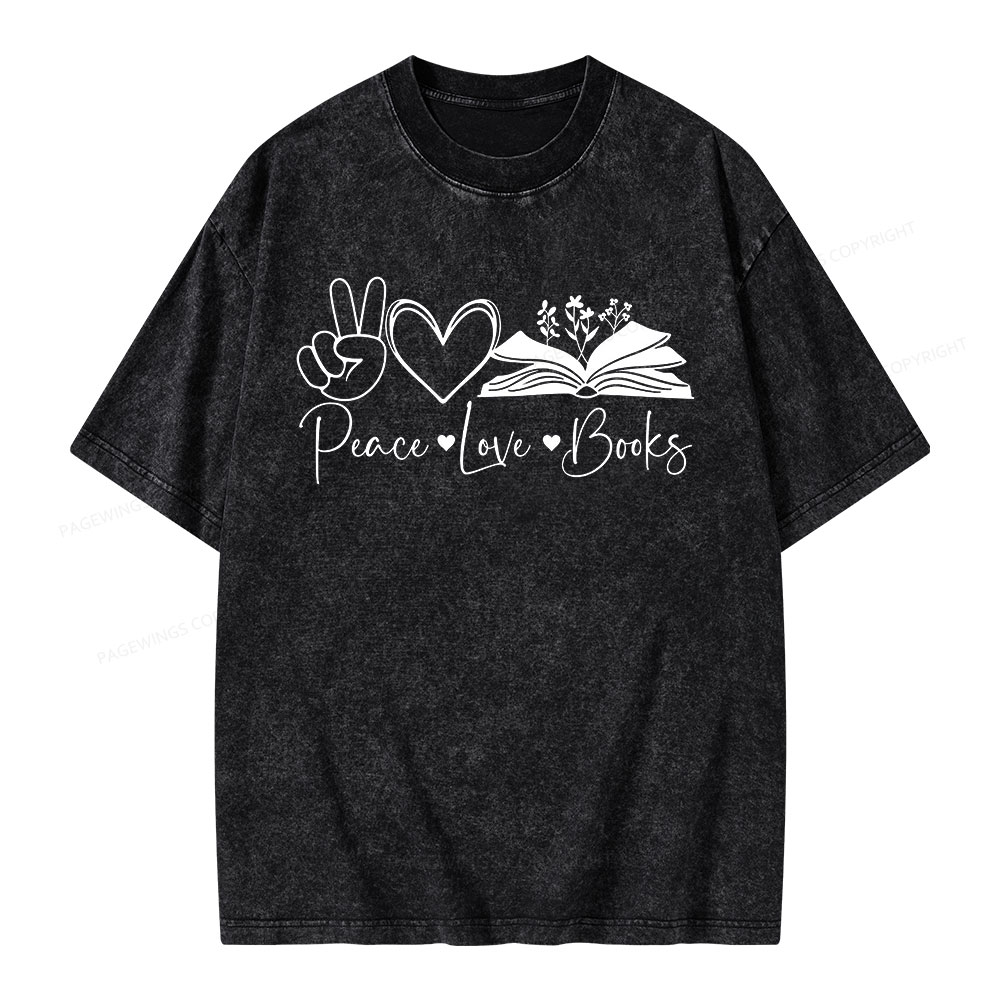 Pagewings Lucky Book Unisex Washed T-shirt