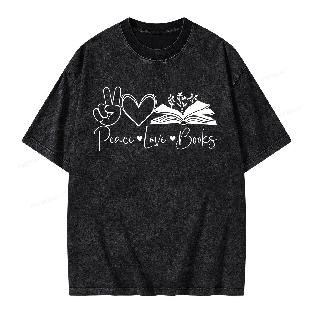 Pagewings Lucky Book Unisex Washed T-shirt