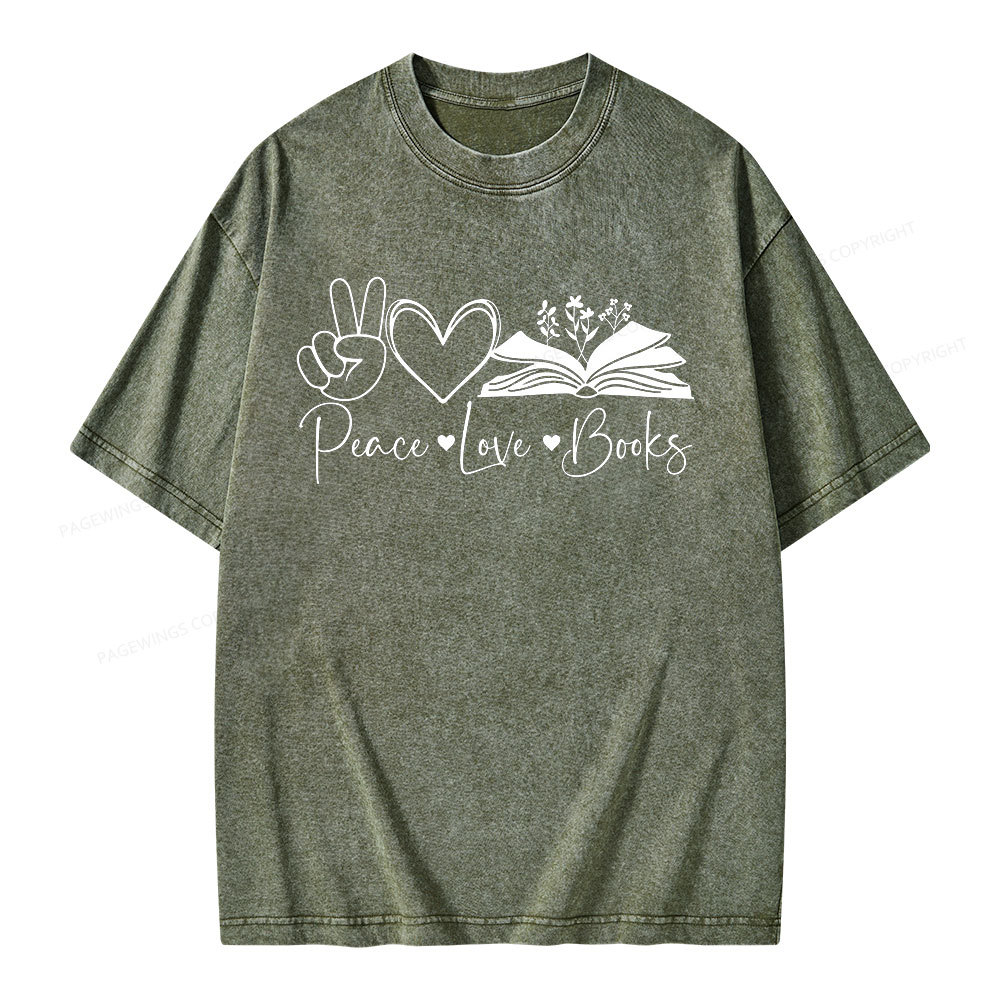 Pagewings Lucky Book Unisex Washed T-shirt