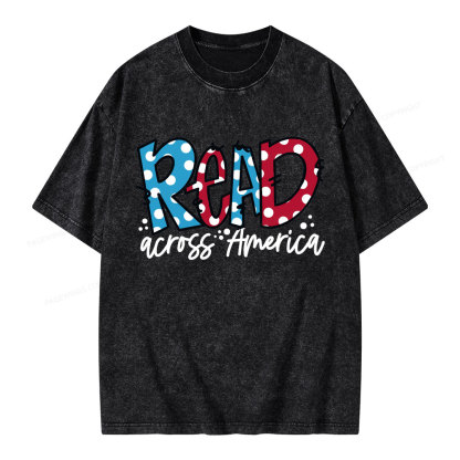Pagewings Read Across America Unisex Washed T-shirt