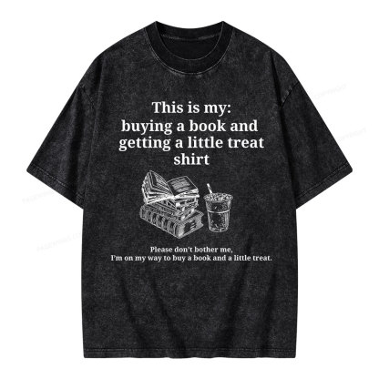 Pagewings Buying a book and getting a little treat Unisex Washed T-shirt
