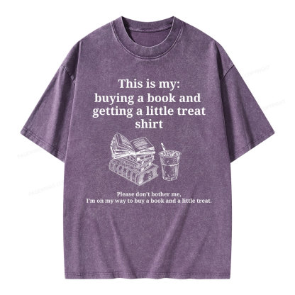 Pagewings Buying a book and getting a little treat Unisex Washed T-shirt